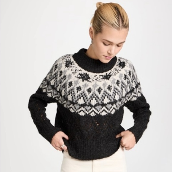 Veronica Beard Sweaters - Veronica Beard Jerin Fairisle Sweater w/ EMB - Size M
